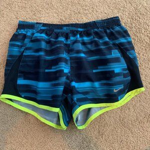 Light and Dark Blue Nike Athletic Shorts (size small)